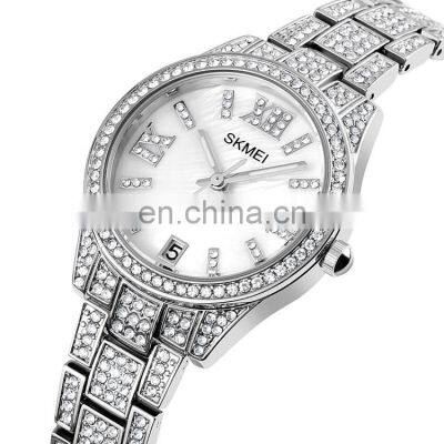 OEM Custom Luxury Watch Skmei Manufacturer 1741 Fashion Ladies Watches Gold Color Diamond Watch For Women photo-2