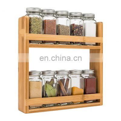 Bamboo Wood Spice Rack Organizer Wood Spice Organizer Spice Shelf Kitchen Cabinet Organizer Seasoning Rack