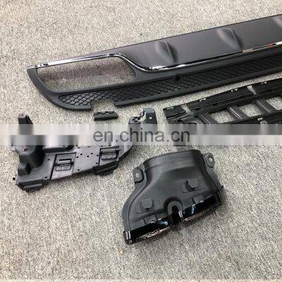 Car Bumper Exhaust Tips For Mercedes C-class W205 Modified C63 AMG Rear Lip Exhaust Pipe 2015-2018 photo-4