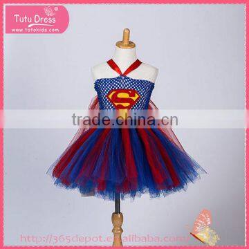 Knee high movie hero pattern sundress halloween costume gauze dress                        
                                                                                Supplier's Choice