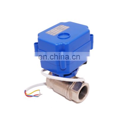 CWX-15N CR03 3wire ADC9-24V DN8 BSP SS304 both female cwx-15 2-way stainless steel motorized ball valve