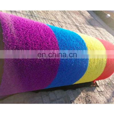 Rainbow natural color tennis court artificial grass for kindergarten playground