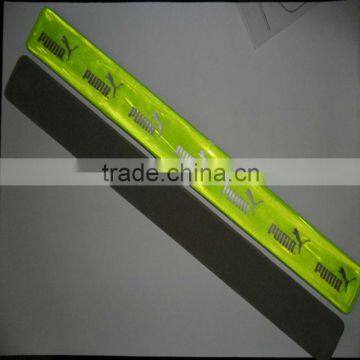 Hot sell plastic wristband watch /PVC slap band /reflective bracelet