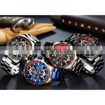 MINI FOCUS MF0218G Luxury Watch For Men Stainless Steel Quartz Relogio Masculino Mens Watches Silver photo-5