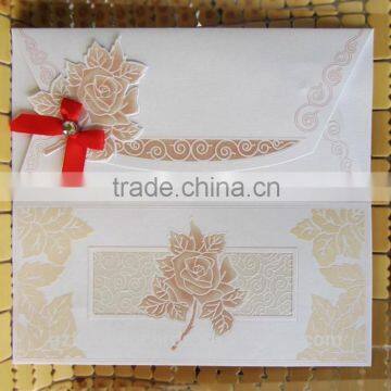 velvet wedding invitation card rose embossed wedding card invitation wholesale greeting cards