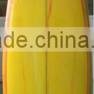 yellow tinted colorful PU surfboard