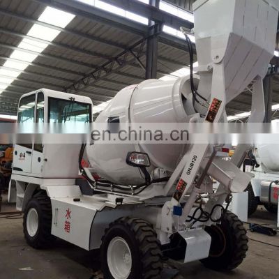 Mobile concrete mixer truck 2.0m3 with hydraulic self-loading system