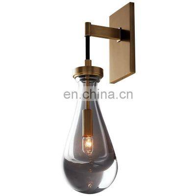 Modern Design Sconce Glass Bottle Vintage Style Downward Fixtures Contracted Wall Lighting