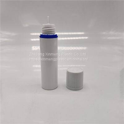 White Blue Ring 60ml Tall V3 E-liquid Bottle Flat Cap Childproof Squeeze Plastic Pet E-juice Vape Oil Dropper Bottle photo-2
