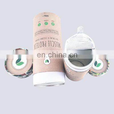 Hot Sale Wholesale Luxury Custom Printed Brown Kraft Paper Cardboard Cylinder Paper Tube Tea Box Coffee Bean Packaging Boxes photo-4