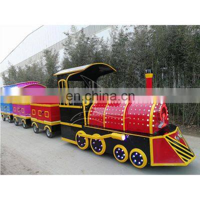 Children indoor rides battery trackless train for sale