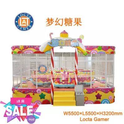 Sun Yat-sen Tai Le play children indoor and outdoor water-resistant rotating sprinkler trolley track small train ball machine fantasy candy pink