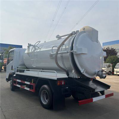 Factory Price 4x2 6000liters Sewer dredge vehicle vacuum sewage suction tanker truck for sale