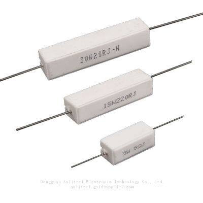 Cement Resistance 1R To 150kR Resistance Customizable SQP 5W 10W 30W 50W RX27 Cement Resistor photo-2
