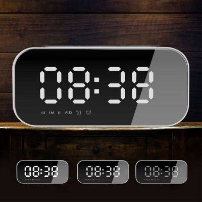 BT510 Wireless Bedside Cabinet Night Table Desktop LED Display Alarm Clock Temperature FM AUX in Function Wireless Charging BT photo-2