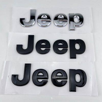 3D Matte Black JEEP Letter Car Stickers ABS Car Badges Plastic Chrome Car Emblem