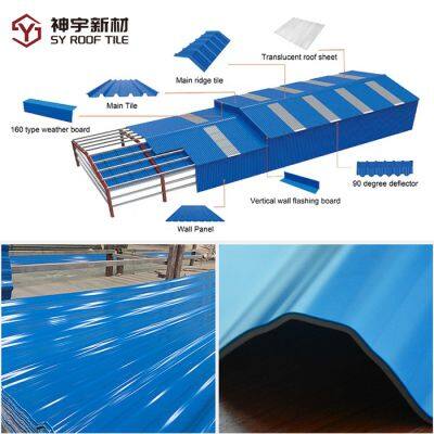 Modern PVC Roofing Tile UPVC Anti-Corrosive Trapezoidal Wave Roof Sheet Windproof Fireproof House Building Outdoor Usage photo-4