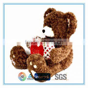 2014 new toys stuffed teddy bear with heart for Valentines' Day