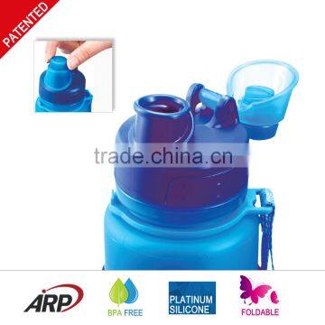 BPA Free Silicone Water Bottle Cold Collapsible Water Bottle