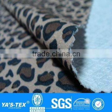 Small Leopard Print Jacquard Weave Polyester Spandex Waterproof Fabric Wholesale For Moutaineering