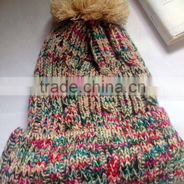 New Design Acrylic Coloured Thread Knitting Beanie Caps and Hats photo-5