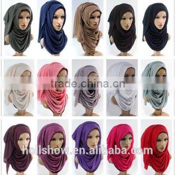 Cheap Fashion Women Muslim Dubai Hijab Shawl Solid Color Infinity Jersey Turkey Scarf                        
                                                Quality Choice