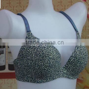 Nice Blue Young Girl Bra,flower Printed Women Bra photo-2