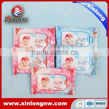 Raw material for wet wipes