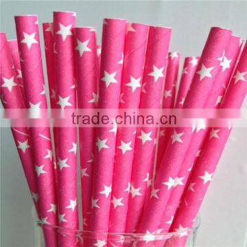 Paper Star Straws Wide Milkshake Paper Staws for Drinking