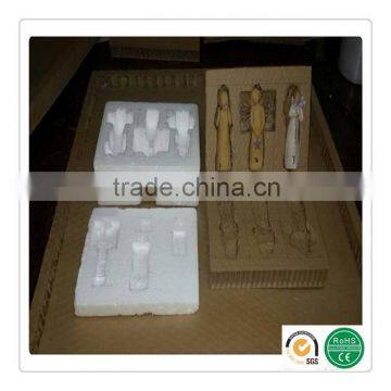 The substitution for white foam inside protective cushioning green packaging material