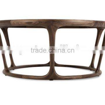 Modern Living Room Furniture Round Coffee Tables Wood Frame Glass Coffee Tables photo-4