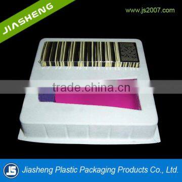 Plastic Cosmetic Packaging PS Flocked Tray