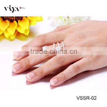 Manufacturers Wholesale 925 Sterling Silver cz Design Ring With PVD Plating photo-5