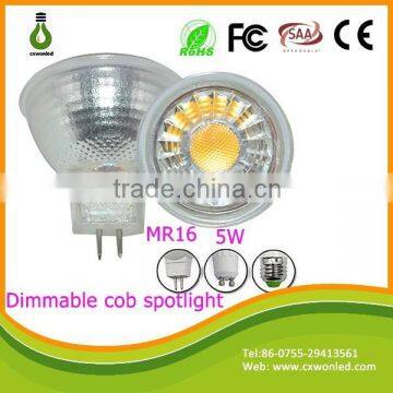 Good quality competitive mr16 spotlight 220v dimmable recessed spot lamps 5w glass spot with ce saa rohs