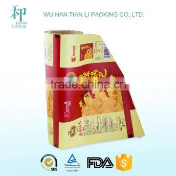 Custom design sachet food packaging plastic film roll