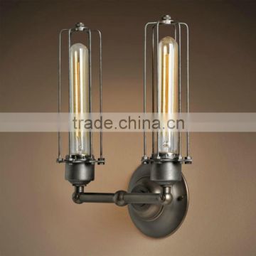 iron wall lamp vintage candle double light for home lighting