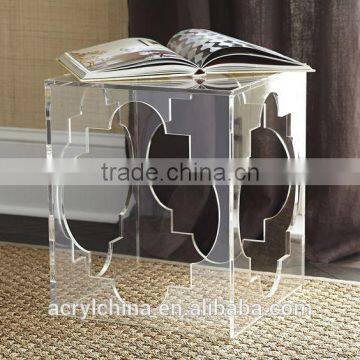 acrylic side table 16x 19 inches/ Contemporary Minimalist Acrylic Stool Multi-Use Side Table/ Magazine Rack                        
                                                                                Supplier's Choice