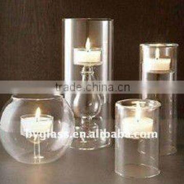 clear borosilicate handemade candle holder