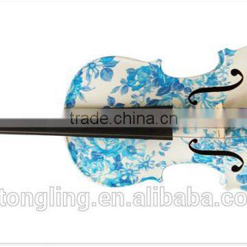 Solid Wood Blue Color Violin Oud Musical Instrument TL-1201 photo-3