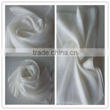 silk chiffon scarf with warp stripe