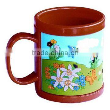 2015 hot sale rubber 3d soft pvc mug for promotion