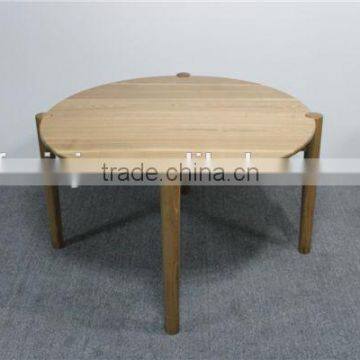 hot sale ash wood round table / italian express foshan furniture / top quality round solid wood dining table DT015