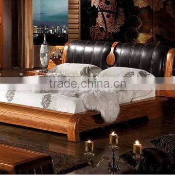 baroque bedroom / solid wood furniture bedroom / new design furniture / Antique wood bedroom set 3188