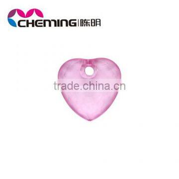 wholesale fashion accessory pink heart shaped plastic beads