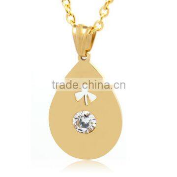 Most Wanted Waterlet Lovely Women's Pendant 316L Gold Plated Four Leaf Clover Pattern Pendant with CZ Fashion Christmas Gifts