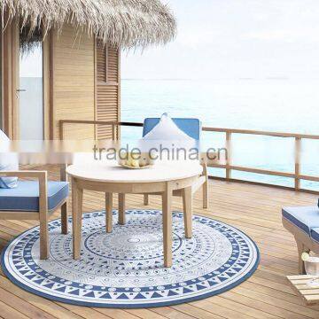 Simple Geometry Stick Figure Loop Pile Round Rugs Carpet Durable Eco-Friendly CDoor Floor Bath Mat Customize Size and Pattern photo-2