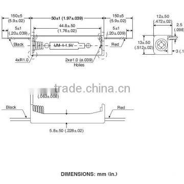 1AAA Battery Holder, BH410 Battery Holder, 1.5V Battery Holder, photo-6
