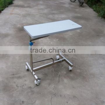 Stainless steel medical bedside table lifting table table table table ABS mobile nursing