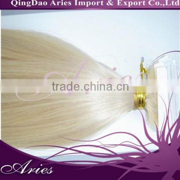 100% Virgin Remy skin weft hair extention PU tape hair