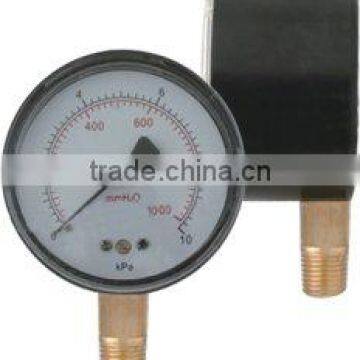 100mm black steel case capsule low pressure gauge for gas